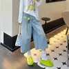 Jeans Rotos para Mujer, Nuevo Estilo de Verano, Figura de Pera, Cintura Alta, Adelgazantes, Diseño de Tallas Grandes, Ropa de Trabajo, Pantalones Acampanados Cortos