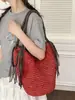 Bolsa de Palha Tecida Versátil de Grande Capacidade para Ombro/Axila Feminina Bolsa Tote Moda Tecida Transfronteiriça Primavera/Verão 2026