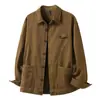2025 Nuevo Otoño Japonés Retro Ropa de Trabajo para Hombre Versátil Diseño Patchwork Holgado Casual Chaqueta Americana Abrigo