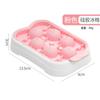 Molde de cubo de gelo esférico de silicone de grau alimentício vermelho líquido, caixa de gelo doméstica com tampa, caixa de gelo, molde de grão de gelo por atacado