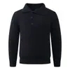 Suéter de Punto para Hombre de Comercio Exterior 2026 con Cuello Grande y Botones, Suéter Casual Holgado para Hombre