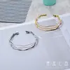 Pulsera Geométrica Irregular de Cinco Capas Estilo Coreano Simple Mismo Estilo Brazalete Abierto de Tres Capas Joyería de Comercio Exterior Venta al por Mayor Oro