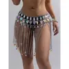 Nueva joya AYJ de cruce fronterizo europeo y americano: conjunto de sujetador hueco con piedras de imitación, bikini y falda de tirantes con flecos