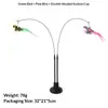 Caña para gatos con ventosa doble, pájaro de plumas simulado, varilla larga flexible, juguete interactivo extraíble para que el gato se divierta solo