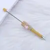 Caneta de Contas Coelho de Açúcar DIY com Borda Furada Caneta Esferográfica Coelho Branco Caneta de Presente Educacional Processamento Fofo Venda por Atacado em Estoque