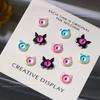 Joyas de dopamina populares para manicura ojos de diablillo terminados de dibujos animados ojo de gato lindo accesorios de uña de aleación venta al por mayor