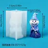 Molde de Silicone para Vela Perfumada de Abóbora de 3 Peças para Halloween, Molde de Abóbora Maligna Fantasma, Molde Decorativo