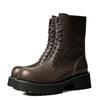 Una generación de cabello en el tubo botas Martin de hombre invierno británico cabeza grande suela gruesa botas de trabajo cuero de capa superior botas de motocicleta