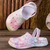 Sapatos Croc para Mulheres, Casais de Verão, Roupas de Exterior de Solado Grosso, Sapatos de Praia com Grafite, Sandálias Clássicas Casuais Personalizadas para Homens