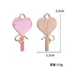 Serie de San Valentín Goteo de Aceite Corazón Rojo y Rosa Accesorios para Joyería DIY Pendientes Pulseras Colgantes Aleación Materiales Decorativos