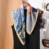 Pañuelo Cuadrado Delgado de Lujo Ligero para Primavera y Verano, Pañuelo de Seda Versátil y Elegante para Mujer, Pañuelo Decorativo para el Cuello de Estilo Suave, Diadema, Chal Multiusos