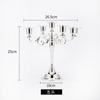 Comercio Exterior Candelabro de Metal Retro Europeo Boda Lujo Accesible Adornos Portavelas de Cinco Cabezas de Gama Alta Copa Decorativa para Velas