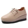 Zapatos de Cuero con Suela Gruesa para Mujer, Zapatos de Mamá, Zapatos de Plataforma Versátiles para Adelgazar de Venta Caliente Otoño e Invierno 2025, Zapatos Individuales Ligeros con Suela Suave que Aumentan la Altura