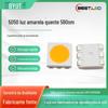 5050 Amarelo Super Brilhante 590nm Luz Dourada Três Cristais Chip Lâmpada Contas 1900K Ponto Rosa Amarelo Emissor de Luz Diodo