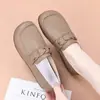 Zapatos Casuales Planos Transpirables de Piel Suave, Antideslizantes, Estilo Nuevo Primavera y Verano 2026, Versátiles de Caña Baja, Slip-On, Zapatos para Mamá