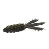 Cebo Artificial Señuelo Tres Colas Pala Plana Blando 9cm5g Gusano Blando Hundible Negro para Pesca de Lubina Cebo Artificial Venta al Por Mayor