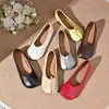 Comercio Exterior Zapatos Casuales de Piel Suave para Mujer Rojo Tacón Oculto Punta Dividida Estilo Nuevo para Mujer Suela Suave Zapatos Mary Jane Individuales Absolutamente Hermosos Zapatos
