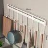 ¡Solución de almacenamiento para espátulas de cocina! Gancho Giratorio con Ventosa y Riel Deslizante para Colgar Cucharas y Espátulas en Puertas de Gabinete y Paredes