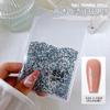 1440 Manicura Malla Flats Fondo Pedrería Que No Se Cae, Diamantes Fondo Caliente, Joyería Diamante de Cristal Redondo Transparente Ab Blanco