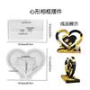 Molde de silicona para colgar en la mesa con marco de fotos de amor grande con forma de corazón y base de combinación de epoxi de cristal DIY