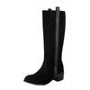 Botas Altas Nuevas de Terciopelo Escarchado, Botas Casuales de Tacón Medio Grueso, Botas British Knight Tallas Grandes 40-46, Botas de Exportación