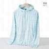 Roupas Finas de Verão Femininas Tecido Sensível ao Gelo Resistente a UV Camisa de Ar Condicionado Roupas de Pele Femininas Casaco Corta-vento