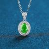 S925 Sterling Silver High Carbon Diamond Corte Avermelhado Ouro Verde Vermelho Colar Mulheres High Grade Europeu e Americano Jóias de Prata Atacado