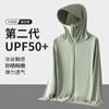 Ropa de Protección Solar de Seda de Hielo Upf50+ Verano Transpirable Fina con Capucha Ropa de Protección Solar Anti-UV Chaqueta de Pesca para Hombre