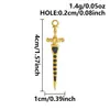 Acessórios de Pingente em Aço Inoxidável Esmalte Preto e Branco Coração Gota d'Água Olho Grego Pingentes para DIY Colar Pulseira Ornamentos