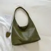 Bolso tote liso de patrón tejido de moda, bolso de hombro elegante y de gran capacidad para el trabajo y los desplazamientos