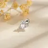 Exquisito y Dulce Corazón de Niña Zircón Saturno Hueso de la Oreja Clavo Tornillo Varilla Retorcida Joyería Hensen Pendientes de Piercing