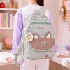 Mochila linda y fresca estilo coreano para mujer, gran capacidad, ligera, duradera y diseñada para proteger la columna vertebral; adecuado para estudiantes de primaria y secundaria