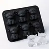 Bandeja de gelo 3D de Vaca das Terras Altas transfronteiriça nova, molde de gelo de silicone de mini Vaca das Terras Altas