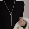 Corrente de Suéter Outono e Inverno, Nova Corrente de Contas Redondas Estilo Minimalista, Colar Ins Feminino, Design de Nicho, Acessório Geométrico de Camada Dupla