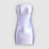 Vestido de Yoga Metálico Stretch Justo Sem Alças, Saia Curta Bodycon, Vestido Bodycon Justo Sem Alças Hot Girl