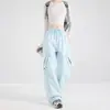 Pantalones Cargo Funcionales Desestructurados a Prueba de Tres Elementos para Hombre para Exteriores, Pantalones Anchos Rectos Sueltos, Pantalones Funcionales Resistentes al Agua Estilo Americano para Senderismo