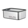 Caja de conservación de acero inoxidable 304, lonchera, caja de conservación para el hogar, tapa de vidrio, refrigerador, caja sellada