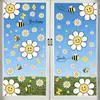 Brup Daisy Bee Adesivo de Vidro Margarida Sorridente Desenho Animado Abelha Decoração de Janela Adesivo Estático Br-Jd2110C