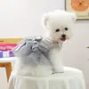 PETCIRCLE Roupinhas para Cães Pequenos e Filhotes, Saia Tutu Fofa de Malha Multicamadas, Vestido Cisne Cinza
