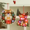 Nueva Decoración Navideña Linterna Colgante Dibujos Animados PVC Reno Anciano Colgante Navidad Niños DIY Luminoso Regalo