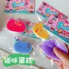 Bestseller transfronterizo Juguete de apretar de doble color TPR, gadget para aliviar el estrés con textura suave, juguete de comida con forma de pastel, dona