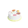 Yqt Juguete de Comida en Miniatura Mini Pastel de Cumpleaños Pastel de Dibujos Animados Accesorios de Resina para Armar Casa de Juego Casa de Muñecas Adornos de Escena