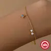 Plata Esterlina S925 Colgante Creativo de Gota de Agua Lazo Pulsera Geométrica Venta Caliente AliExpress Lujo Ligero Diamante Joyería Elegante