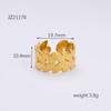 Anillo Nuevo de Acero Inoxidable Hueco Personalidad Simple Sentido de Alta Gama No se Desvanece Lujo Ligero Nicho Boca Viviente Ajustable Verano