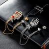 19 nuevos broches de cadena con diseño de esqueleto británico retro para hombre, broches para traje, insignias modernas, accesorios para mujer