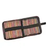 Estuche plegable para lápices de 72 agujeros para pasar páginas, Cortina de lienzo especial para bolígrafos marcadores, para mina de color, Universal, Gran capacidad, Almacenamiento de papelería