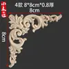 Talla en madera madera maciza decoración de flor de esquina estilo europeo aplique de madera maciza tallada pieza de flor de talla en madera flor de esquina de talla en madera mueble puerta de gabinete