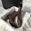 Nuevas Botas Delgadas de Tacón Alto 2023 con Tacones Finos, Botas Elásticas Simples, Botines Versátiles de Estilo Coreano para Mujer