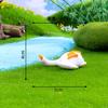 Micro-paisagem criativa bonito colocar podre grande boneca de ganso branco jardinagem DIY decorações acessórios carro desktop pequenos ornamentos