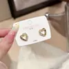 Brincos Coração Estilo Coreano, Brincos Simples para Mulheres com Orelhas Furadas, Brincos Versáteis com Pino de Prata S925, Brincos de Coração Exquisitos e Fashion